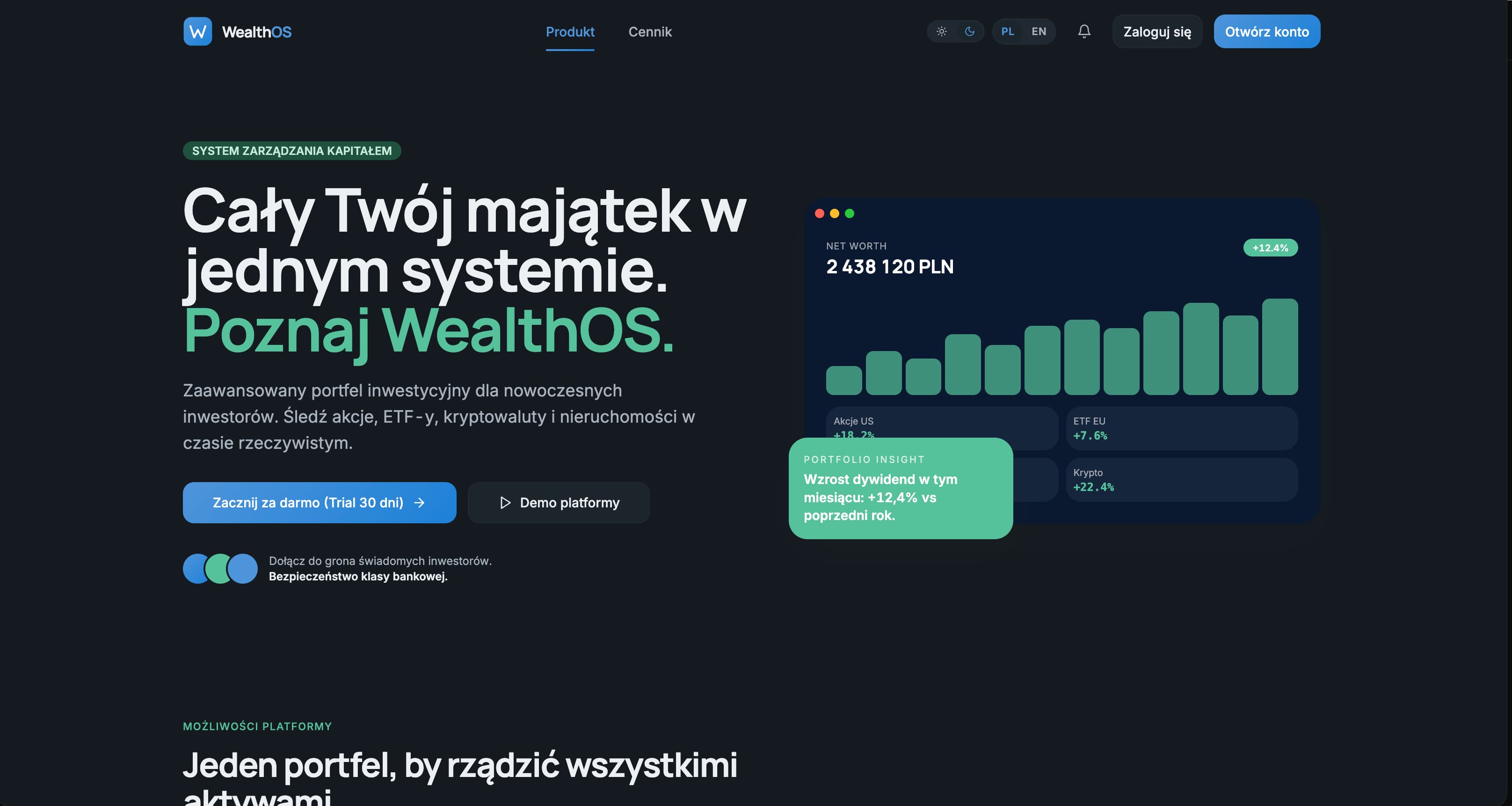 Portfel Inwestycyjny – podgląd projektu